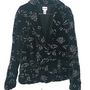 Chicos blazer, Size 2 black and silver